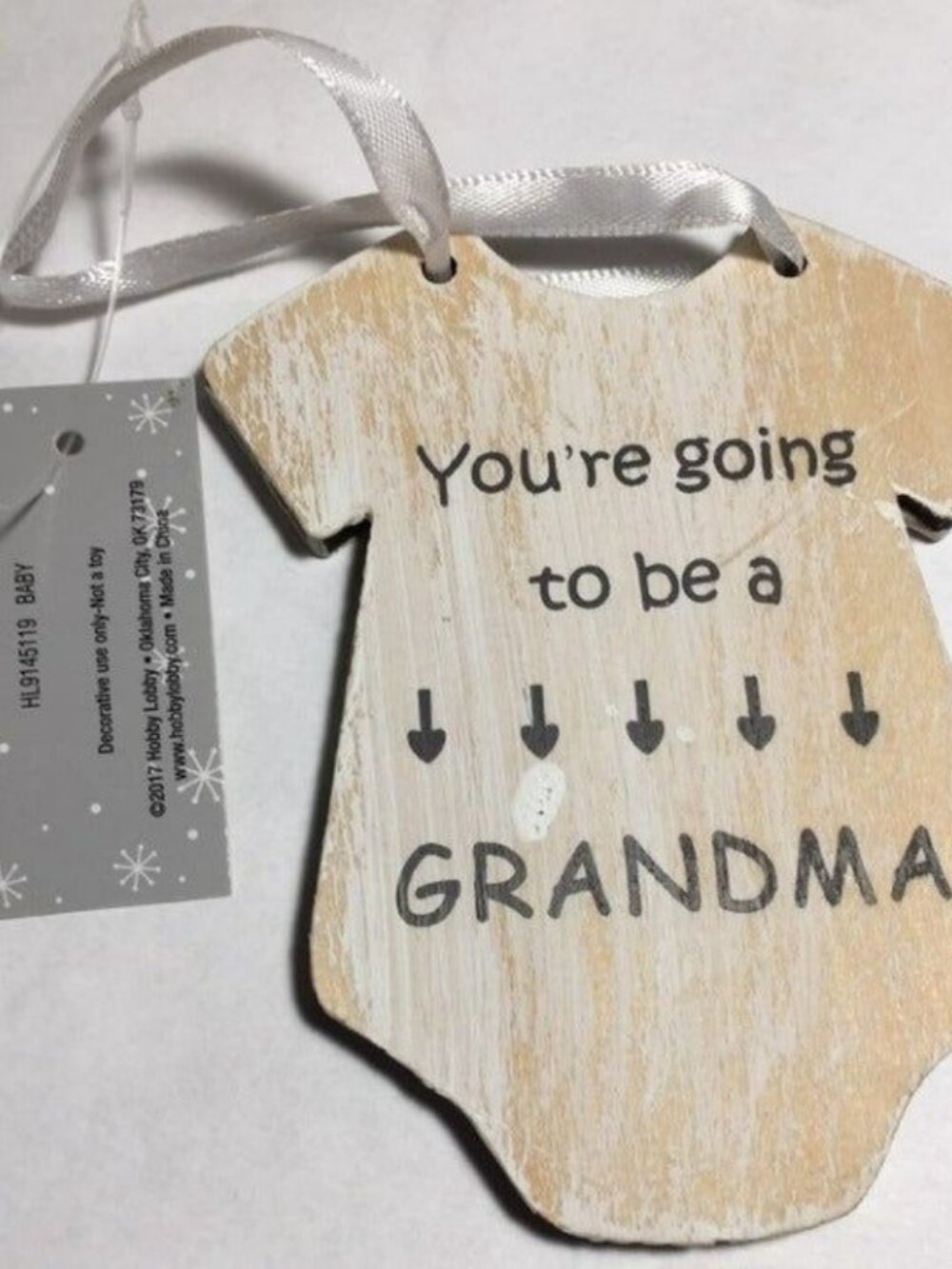 Ornament You’re Going To Be A Grandma Unfinished Holiday Christmas Name On Back